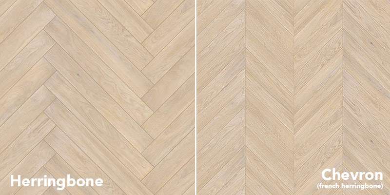 difference between herringbone vs chevron