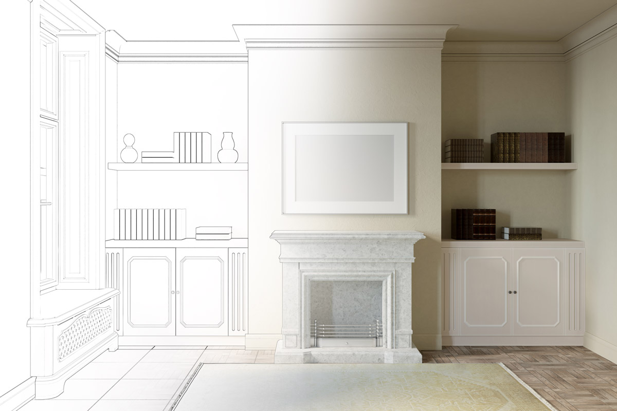 Chimney Breast Alcove Cupboard Design