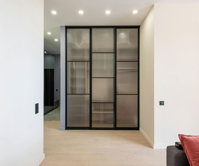 Glass door fitted wardrobes London