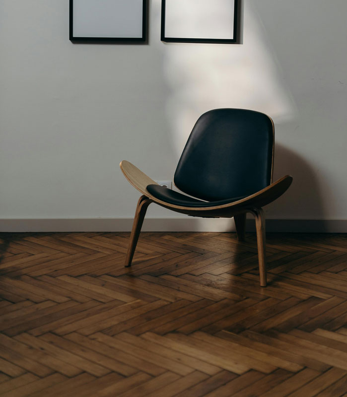 reclaimed herringbone floors