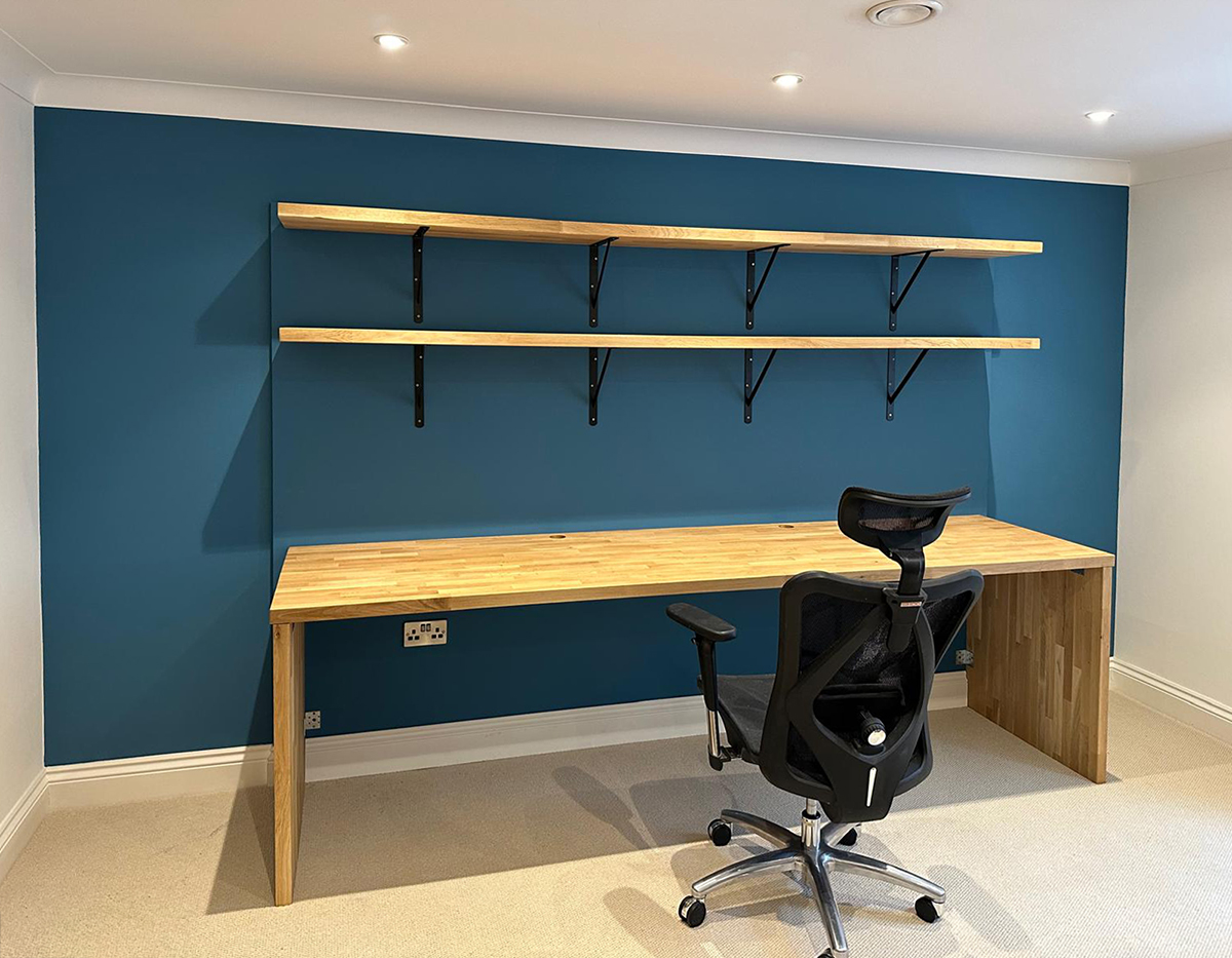 bespoke Joinery desk and shelving