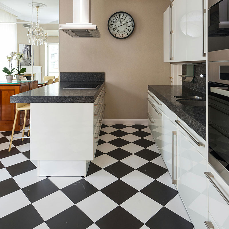 kitchen flooring ideas checker board