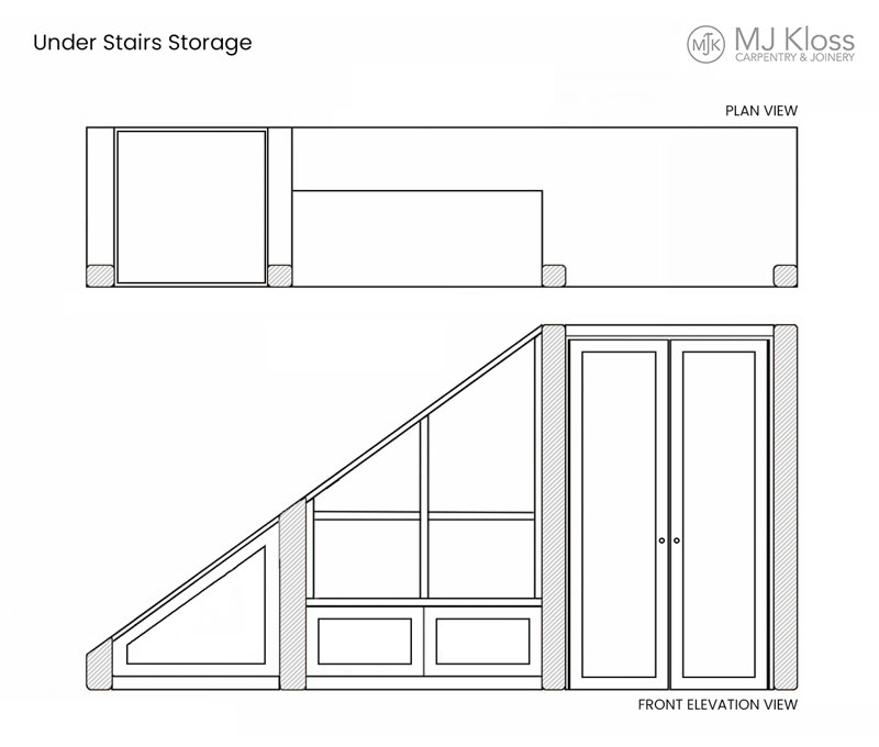 under stairs storage plans