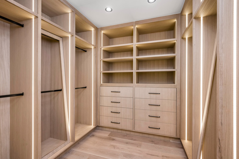 fitted walk-in wardrobe