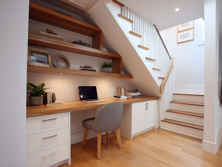 Under Stairs Office Nook