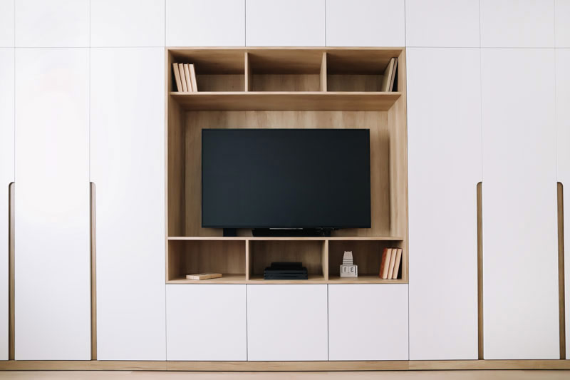 built in living room cabinets