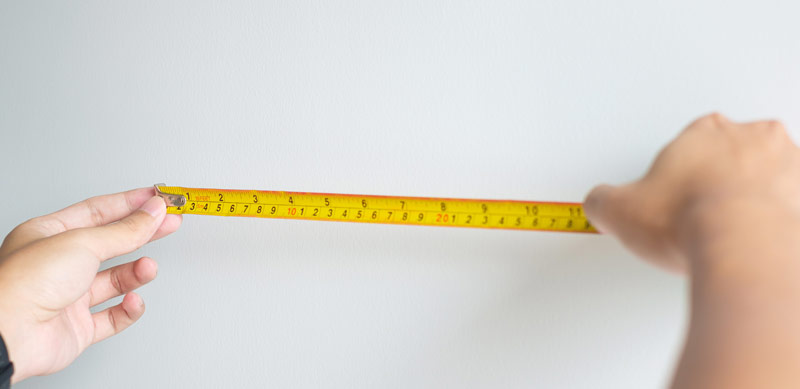 measuring alcove space for wardrobe