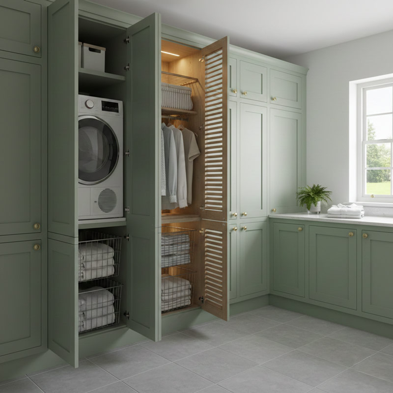 bespoke utility room storage cabinets