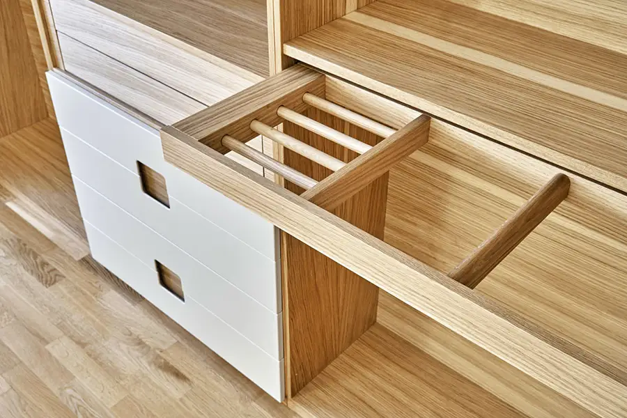 wardrobe pull out trouser rail