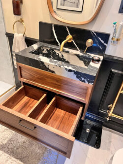 Bathroom Vanity Walnut Unit